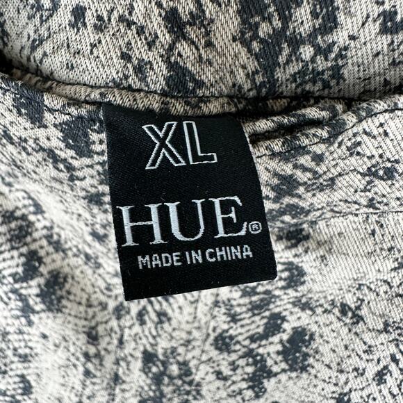 Hue XL Beige Brown Snake Print Slim Pants High Rise Y2K Grunge Stretch - Picture 3 of 7